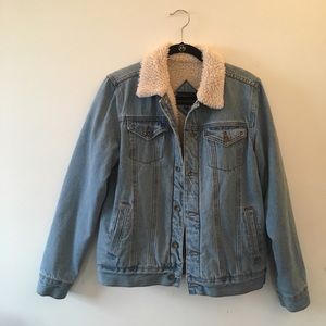 SHERPA LINED DENIM JACKET
